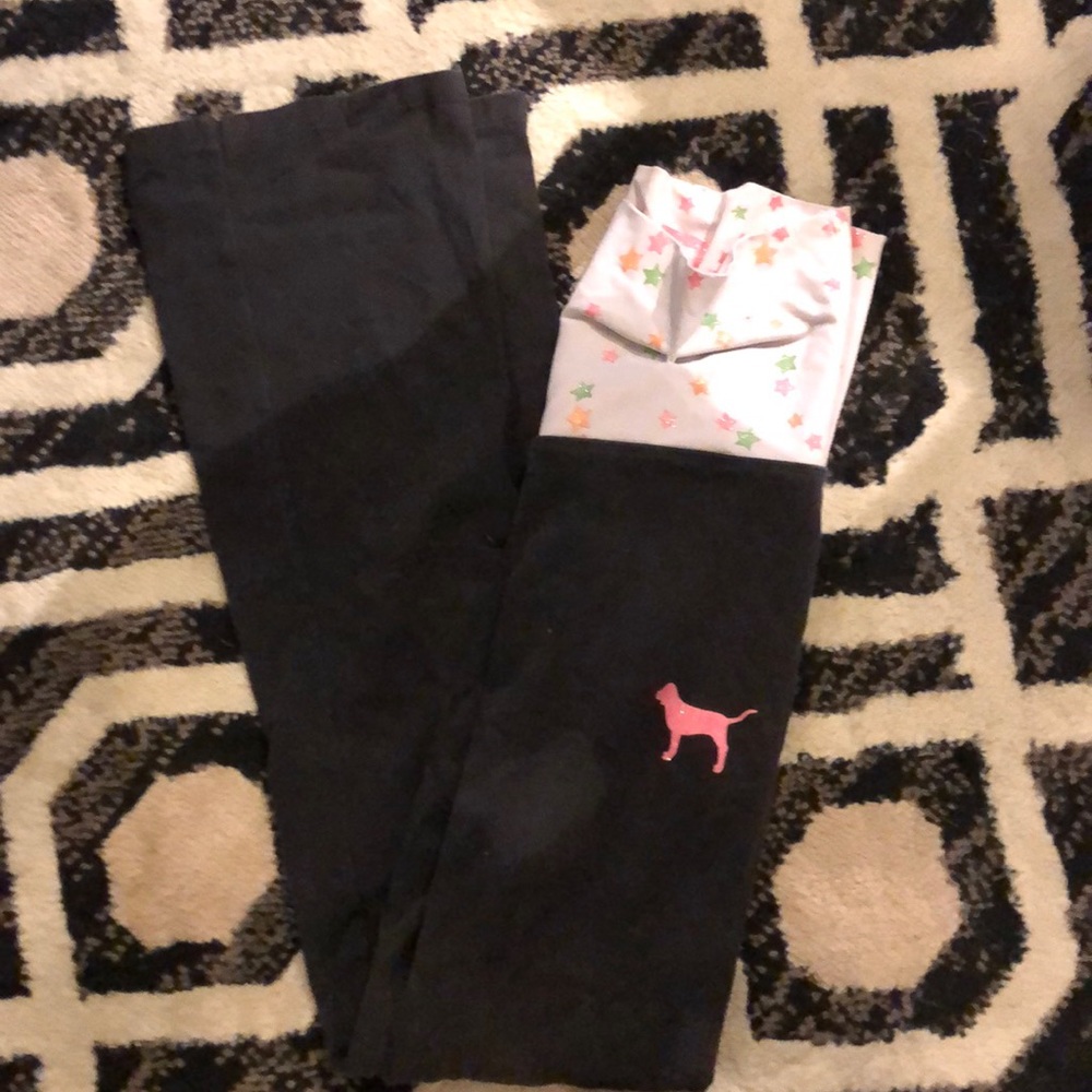 Pink leggings black in good condition
